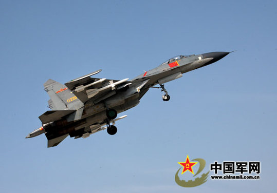 殲擊機“殲11”梯隊。本網記者　喬天富　攝