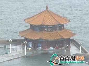 臺風達維來襲 網友實拍青島前海