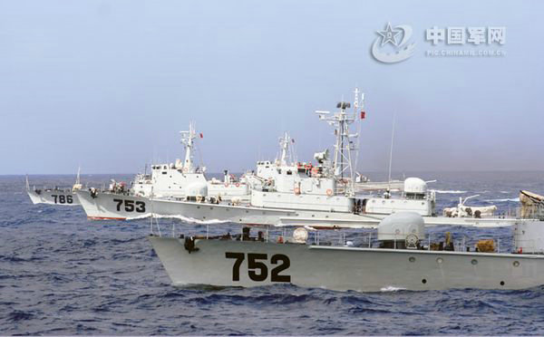 資料圖：南海艦隊導彈護衛艦部隊聯訓。