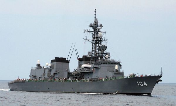 資料圖：日本自衛隊霧雨號護衛艦。