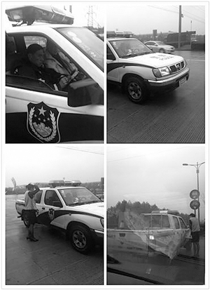 交警車內開罰單讓女車主淋雨等 稱怕罰單濕