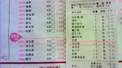 兩塊五的菜 結賬變三塊