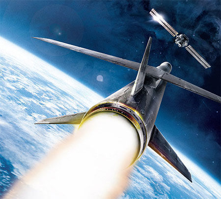 資料圖：反衛星太空武器想象圖。